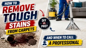 How to Remove Tough Stains from Carpets โ And When to Call a Professional